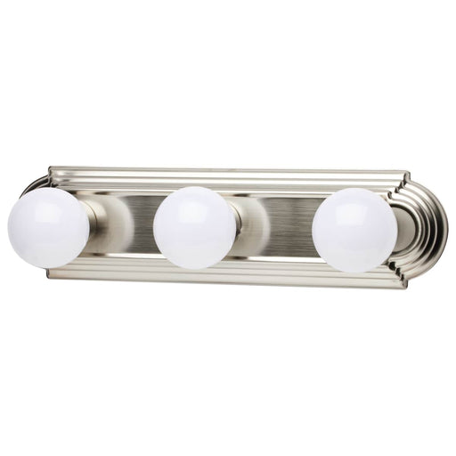 Vanity Nuvo 60-300 3 Light - 18 in. - Vanity - Racetrack Style - Brushed Nickel Finish Nuvo