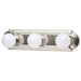 Vanity Nuvo 60-300 3 Light - 18 in. - Vanity - Racetrack Style - Brushed Nickel Finish Nuvo