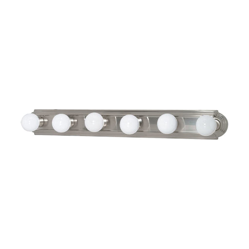 Vanity Nuvo 60-302 6 Light - 36 in. - Vanity - Racetrack Style - Brushed Nickel Finish Nuvo