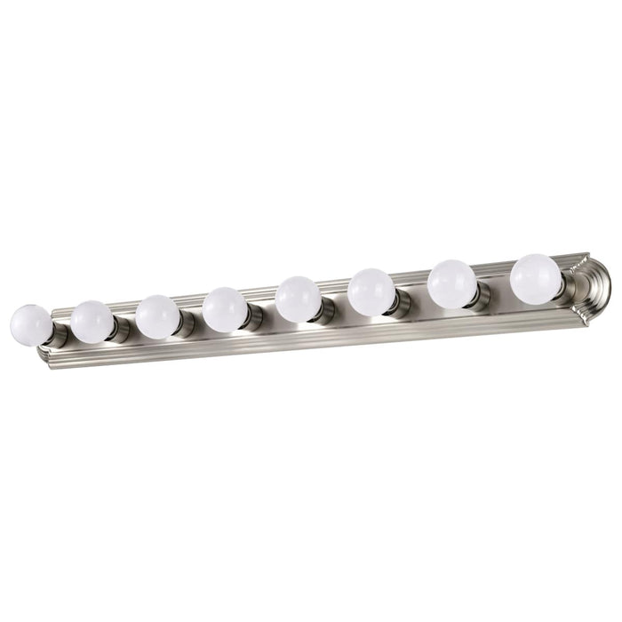 Vanity Nuvo 60-303 8 Light - 48 in. - Vanity - Racetrack Style - Brushed Nickel Finish Nuvo