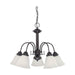Chandelier Nuvo 60-3141 Ballerina - 5 Light - 24 in. - Chandelier with Frosted White Glass - Mahogany Bronze Finish Nuvo