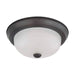 Flush Mount Nuvo 60-3145 2 Light - 11 in. - Flush Mount with Frosted White Glass - Mahogany Bronze Finish Nuvo
