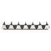 Vanity Nuvo 60-3155 Ballerina - 7 Light - 48 in. - Vanity with Frosted White Glass - Mahogany Bronze Finish Nuvo