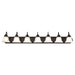 Vanity Nuvo 60-3155 Ballerina - 7 Light - 48 in. - Vanity with Frosted White Glass - Mahogany Bronze Finish Nuvo