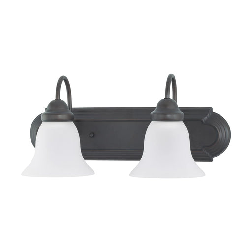 Vanity Nuvo 60-3161 Ballerina - 2 Light - 18 in. - Vanity with Frosted White Glass - Mahogany Bronze Finish Nuvo