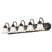 Vanity Nuvo 60-3164 Ballerina - 5 Light - 36 in. - Vanity with Frosted White Glass - Mahogany Bronze Finish Nuvo
