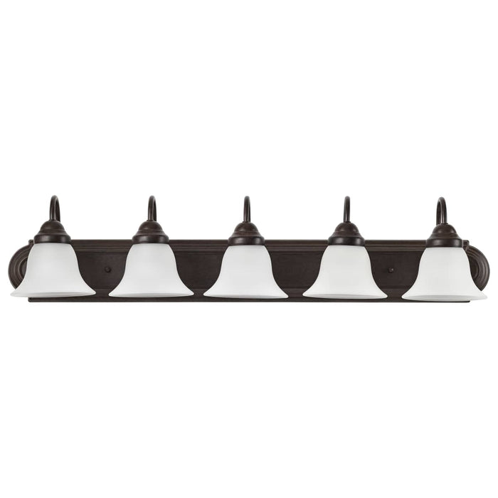Vanity Nuvo 60-3164 Ballerina - 5 Light - 36 in. - Vanity with Frosted White Glass - Mahogany Bronze Finish Nuvo