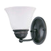 Vanity Nuvo 60-3165 Empire - 1 Light - 7 in. - Vanity with Frosted White Glass - Mahogany Bronze Finish Nuvo