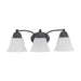Vanity Nuvo 60-3167 Empire - 3 Light - 21 in. - Vanity with Frosted White Glass - Mahogany Bronze Finish Nuvo