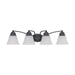 Vanity Nuvo 60-3168 Empire - 4 Light - 29 in. - Vanity with Frosted White Glass - Mahogany Bronze Finish Nuvo