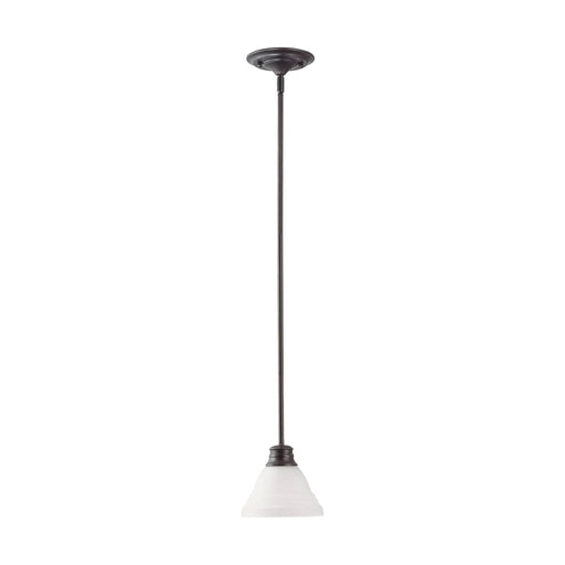Mini Pendant Nuvo 60-3172 Empire - 1 Light - 7 in. - Mini Pendant with Frosted White Glass - Mahogany Bronze Finish Nuvo