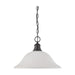 Pendant Nuvo 60-3173 1 Light - 16 in. - Pendant with Frosted White Glass - Mahogany Bronze Finish Nuvo