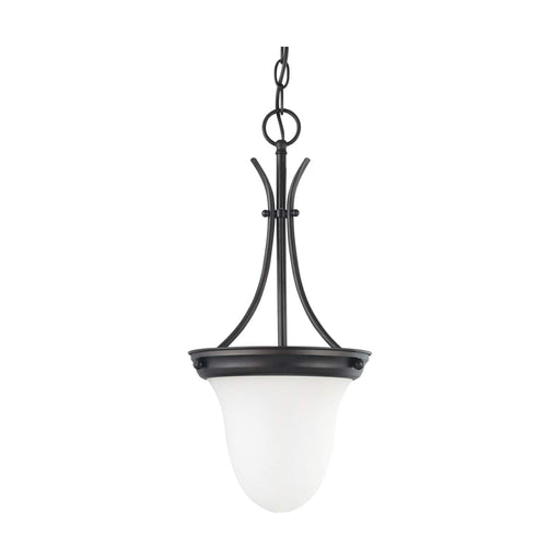 Pendant Nuvo 60-3174 1 Light - 10 in. - Pendant with Frosted White Glass - Mahogany Bronze Finish Nuvo