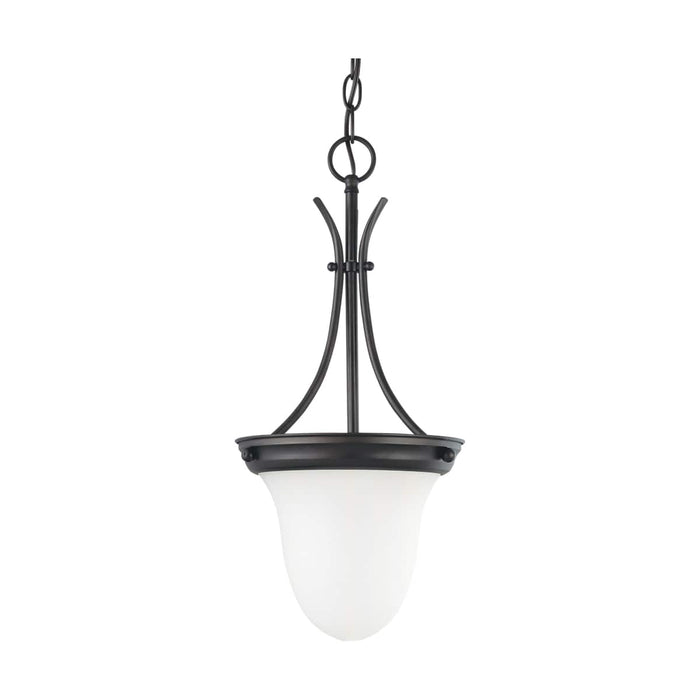 Pendant Nuvo 60-3174 1 Light - 10 in. - Pendant with Frosted White Glass - Mahogany Bronze Finish Nuvo