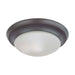 Flush Mount Nuvo 60-3175 1 Light - 12 in. - Flush Mount Twist and Lock with Frosted White Glass - Mahogany Bronze Finish Nuvo