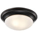 Flush Mount Nuvo 60-3176 2 Light - 14 in. - Flush Mount Twist and Lock with Frosted White Glass - Mahogany Bronze Finish Nuvo