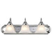 Vanity Nuvo 60-317 Ballerina - 3 Light - 24 in. - Vanity with Alabaster Glass Bell Shades - Polished Chrome Finish Nuvo