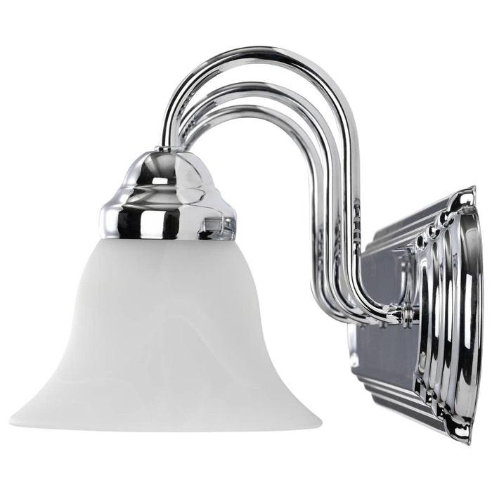 Vanity Nuvo 60-317 Ballerina - 3 Light - 24 in. - Vanity with Alabaster Glass Bell Shades - Polished Chrome Finish Nuvo