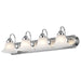 Vanity Nuvo 60-318 Ballerina - 4 Light - 30 in. - Vanity with Alabaster Glass Bell Shades - Polished Chrome Finish Nuvo
