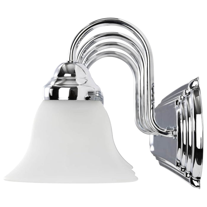Vanity Nuvo 60-318 Ballerina - 4 Light - 30 in. - Vanity with Alabaster Glass Bell Shades - Polished Chrome Finish Nuvo