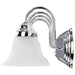 Vanity Nuvo 60-318 Ballerina - 4 Light - 30 in. - Vanity with Alabaster Glass Bell Shades - Polished Chrome Finish Nuvo