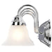 Vanity Nuvo 60-318 Ballerina - 4 Light - 30 in. - Vanity with Alabaster Glass Bell Shades - Polished Chrome Finish Nuvo
