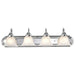 Vanity Nuvo 60-318 Ballerina - 4 Light - 30 in. - Vanity with Alabaster Glass Bell Shades - Polished Chrome Finish Nuvo