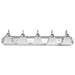 Vanity Nuvo 60-319 Ballerina - 5 Light - 36 in. - Vanity with Alabaster Glass Bell Shades - Polished Chrome Finish Nuvo