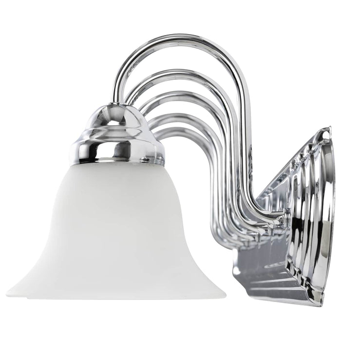 Vanity Nuvo 60-319 Ballerina - 5 Light - 36 in. - Vanity with Alabaster Glass Bell Shades - Polished Chrome Finish Nuvo