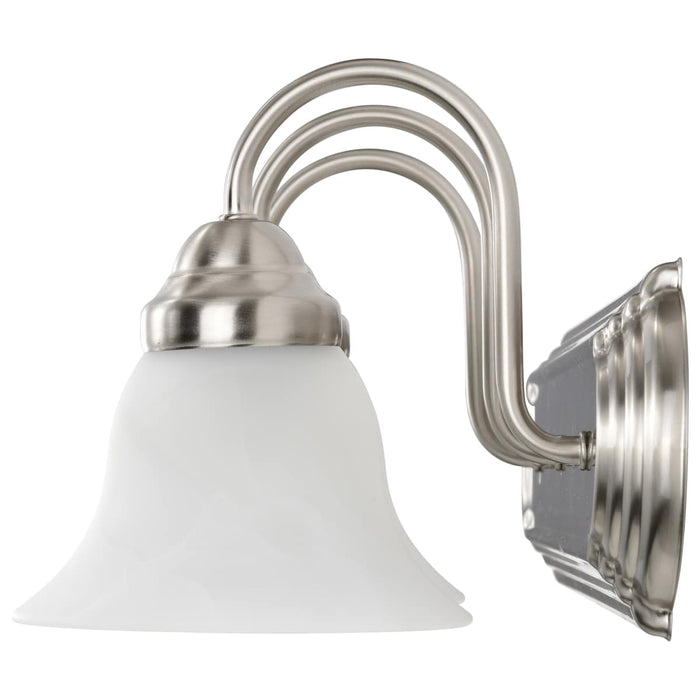 Vanity Nuvo 60-321 Ballerina - 3 Light - 24 in. - Vanity with Alabaster Glass Bell Shades - Brushed Nickel Finish Nuvo