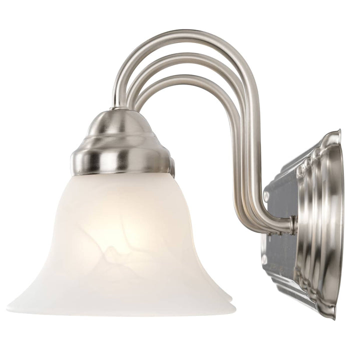 Vanity Nuvo 60-321 Ballerina - 3 Light - 24 in. - Vanity with Alabaster Glass Bell Shades - Brushed Nickel Finish Nuvo