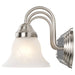Vanity Nuvo 60-321 Ballerina - 3 Light - 24 in. - Vanity with Alabaster Glass Bell Shades - Brushed Nickel Finish Nuvo