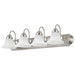 Vanity Nuvo 60-322 Ballerina - 4 Light - 30 in. - Vanity with Alabaster Glass Bell Shades - Brushed Nickel Finish Nuvo