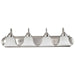 Vanity Nuvo 60-322 Ballerina - 4 Light - 30 in. - Vanity with Alabaster Glass Bell Shades - Brushed Nickel Finish Nuvo