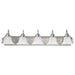 Vanity Nuvo 60-323 Ballerina - 5 Light - 36 in. - Vanity with Alabaster Glass Bell Shades - Brushed Nickel Finish Nuvo