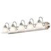 Vanity Nuvo 60-323 Ballerina - 5 Light - 36 in. - Vanity with Alabaster Glass Bell Shades - Brushed Nickel Finish Nuvo