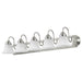 Vanity Nuvo 60-323 Ballerina - 5 Light - 36 in. - Vanity with Alabaster Glass Bell Shades - Brushed Nickel Finish Nuvo