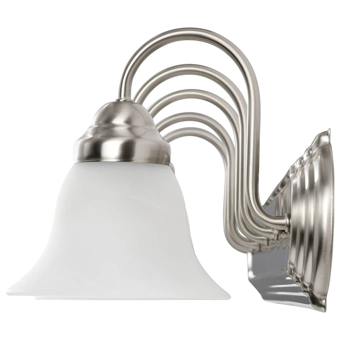 Vanity Nuvo 60-323 Ballerina - 5 Light - 36 in. - Vanity with Alabaster Glass Bell Shades - Brushed Nickel Finish Nuvo