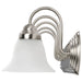 Vanity Nuvo 60-323 Ballerina - 5 Light - 36 in. - Vanity with Alabaster Glass Bell Shades - Brushed Nickel Finish Nuvo