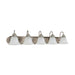 Vanity Nuvo 60-323 Ballerina - 5 Light - 36 in. - Vanity with Alabaster Glass Bell Shades - Brushed Nickel Finish Nuvo