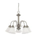 Chandelier Nuvo 60-3240 Ballerina - 5 Light - 24 in. - Chandelier with Frosted White Glass - Brushed Nickel Finish Nuvo