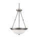 Pendant Nuvo 60-3247 3 Light - 15 in. - Pendant with Frosted White Glass - Brushed Nickel Finish Nuvo