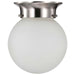 Flush Mount Nuvo 60-3249 1 Light - 6 in. - Ceiling Mount with Frosted White Glass - Brushed Nickel Finish Nuvo