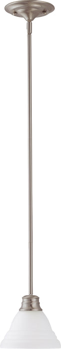Mini Pendant Nuvo 60-3257 Empire - 1 Light - 7 in. - Mini Pendant with Frosted White Glass - Brushed Nickel Finish Nuvo