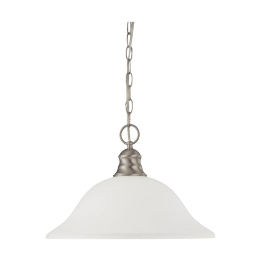 Pendant Nuvo 60-3258 1 Light - 16 in. - Pendant with Frosted White Glass - Brushed Nickel Finish Nuvo