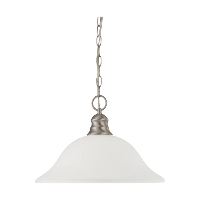 Pendant Nuvo 60-3258 1 Light - 16 in. - Pendant with Frosted White Glass - Brushed Nickel Finish Nuvo