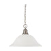 Pendant Nuvo 60-3258 1 Light - 16 in. - Pendant with Frosted White Glass - Brushed Nickel Finish Nuvo