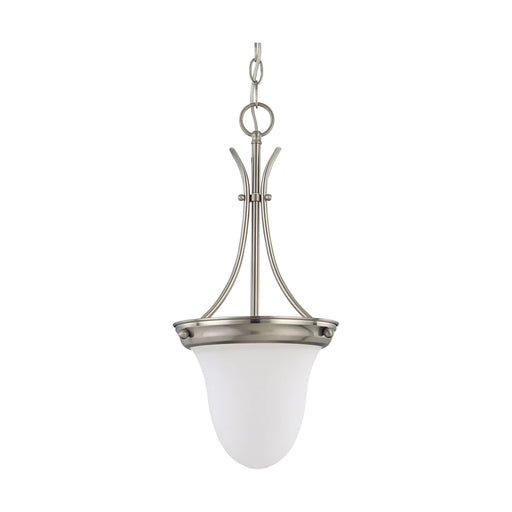 Pendant Nuvo 60-3259 1 Light - 10 in. - Pendant with Frosted White Glass - Brushed Nickel Finish Nuvo