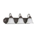 Vanity Nuvo 60-325 Ballerina - 3 Light - 24 in. - Vanity with Alabaster Glass Bell Shades - Old Bronze Finish Nuvo