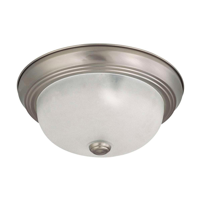 Flush Mount Nuvo 60-3261 2 Light - 11 in. - Flush Mount with Frosted White Glass - Brushed Nickel Finish Nuvo